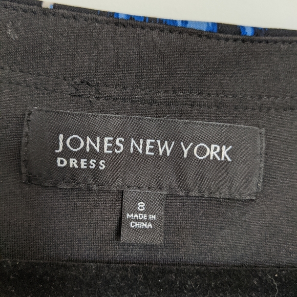 Jones New York blue floral pattern bodycon dress - Picture 2 of 3